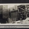 General view, West  side, tube opening. Showing riveters at work, lines of air hose. Spring Street, May 6, 1921.