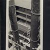 Looking down between Muck Lock and Man Lock showing bulkhead girders. Spring Street, June 24, 1921.