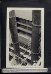 Looking down between Muck Lock and Man Lock showing bulkhead girders. Spring Street, June 24, 1921.