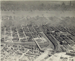 Contract Nos. 4 and 6. Aerial photograph of tunnel site, looking East from New Jersey. 4/4/23.