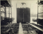 View of launching of New York river shaft caisson, Staten Island Shipbuilding Co.'s Palnt, Mariner'd Harbor, S.I., 12/5/22, 8:45 a.m.