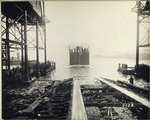 View of launching of New York river shaft caisson, Staten Island Shipbuilding Co.'s Plant, Mariner'd Harbor, S.I., 12/5/22, 8:46 a.m.