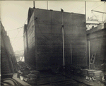 General view New York river shaft caisson on dry dock after launching, Staten Island Shipbuilding Co.'s Palnt, Mariner'd Harbor, S.I., 12/5/22, 1:20 p.m.