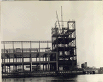 Exterior view of steel erection -- River ventilation building, New Jersey, 10/7/26, 12:45 p.m.
