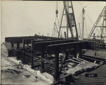 Contract No. 13. River ventilation building, New York. Erection steel girders. 2/12/26. 8:45 a.m.