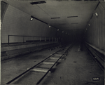 Contract No. 3. North Tunnel, west of Spring Street shaft. Sample tiling, hand railing and lighting system. 2/10/25, 2:30 p.m.