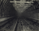 Contract No. 3. Concrete roadway, sidewalk and north wall with low tension ducts (Spring Street). North Tunnel, west  of Washington Street, New York, 9/19/24, 2:50 p.m.