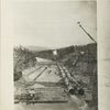 Ashokan Reservoir.  View of Olive Bridge dam looking up-stream, just before removal of the stream-control pipes. Contract 3. December 2, 1908.