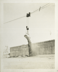 Ashokan Reservoir. Dumping earth from cableway for embankment of the West dike. Core-wall with concrete forms in background. Contract 3. October 11, 1910.