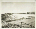 Ashokan Reservoir. View of Waste weir and concrete-paved Spillway. Waste water is carried through channel to Esopus creek, two miles below Olive Bridge dam. Contract 3. June 18, 1912.