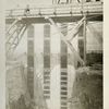 Ashokan Reservoir. View of Uppper gate-chamber from West Inlet channel showing wood and steel racks in place. Contracts 3 and 91. September 25, 1913.