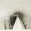 Catskill Aqueduct Headworks. View of Screen chamber looking towards Lower gate-chamber. Contract 10. September 19, 1913.