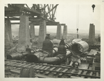 Kensico reservoir. Valves and piping and concrete forms for blow-off in the Lower gate-chamber beneath the Terrace of Kensico dam. Contract 9. March 30, 1914.