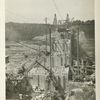 Kensico reservoir. View showing expansion-joints of Kensico dam spaced abour 79 feet apart. Note cut-off trench in right foreground with drainage gallery above. Contract 9. September 9, 1914.