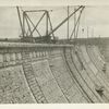 Kensico reservoir. Placing granite facing on the down-stream face of the dam. Bands of rusticated stone at the expansion-joints in dam. Contract 9. August 12, 1915.