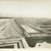 Kensico reservoir. View from Upper West pavilion showing completed East pavilion, Terrace wall and  paving, Lower pavilions, main pool and driveways.Contract 9.  January 4, 1917.