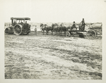 Hill View Reservoir. Spreading and rolling earth to form special impervious enbankments. Contract 30. July 1, 1910.