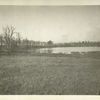 Silver Lake reservoir. Panorama view of Silver Lake before construction operations began. Contract 89. November 5, 1913.