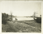 Silver Lake reservoir. View of reservoir showing North and South  basins. ... Contract 89. September 22, 1917.