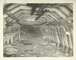 Elmsford tunnel. Timbering near North portal. Bench not excavated. Contract 52. April 25, 1912.
