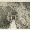 Bonticou tunnel. Erecting steel area arch forms for concreting. .. Contract  47. April 12, 1911.