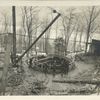 Moodna pressure tunnel. View at top of Shaft 7. Hudson river about 150 feet below. Contract 20. February 16, 1910.