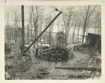 Moodna pressure tunnel. View at top of Shaft 7. Hudson river about 150 feet below. Contract 20. February 16, 1910.