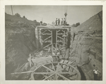 Rondout pressure tunnel.  Construction of Downtake chamber at junction of cut -and-cover aqueduct with Downtake shaft. Contract 12. July 19, 1911.