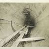 Rondout pressure tunnel. View looking up incline to platform from which concrete is shoveled into arch forms. Contract 12. October 10, 1910.