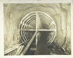 Yonkers pressure tunnel. Steel ribs for concrete forms, made up of 5-inch I-beams spaced 3 feet apart. Lagging plates placed as concrete is built up from the invert. Contract 54. May 1, 1912.