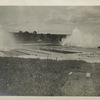 Aerators. View looking towards the Middle dike, showing Ashokan aerator in partial operation, ...  Contract 10. June 23, 1916.