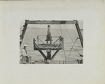 Borings. Dimond drill mounted on platform at Hudson Pressure Tunnel crossing of the Hudson river. June 26, 1908.