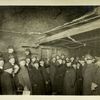 Organization. City tunnel. Mayor John Purroy Mitchel switching on current to celebrate the excavation of the last heading of the City tunnel. Contract 65. Junuary 12, 1914.