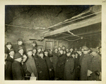 Organization. City tunnel. Mayor John Purroy Mitchel switching on current to celebrate the excavation of the last heading of the City tunnel. Contract 65. Junuary 12, 1914.