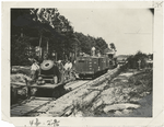 Mortar mounted on a railroad car at Petersburg.