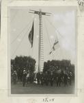Admiral  Sims with British and American Staff Officers at the raising of the Admiral's Flag at Queenstown.