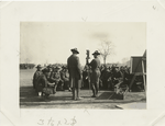 Instruction in the use of a scissors instrument at Camp Taylor, Ky.