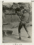 Lewis machine gun in operation at Camp Wheeler, Georgia.