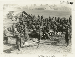 Field ambulance drill at Camp Hancock.