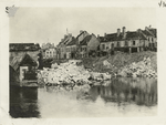 Buildings at Chateau Thierry occupied by American machine gunners of the Third Division, July 21, 1918.