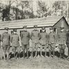 Captain David C. Hanrahan (fourth from left) and officers of the Northern Bombing Squadron.