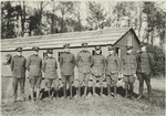 Captain David C. Hanrahan (fourth from left) and officers of the Northern Bombing Squadron.