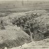 Americans in old French trenches near Verdun.