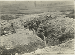 Americans in old French trenches near Verdun.