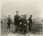 American officers watching practice maneuvers, Ballarat, May 9, 1918.