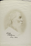 Autographed unmounted photo of Whitman sent to O'Connor in May 1882, in the original wrappers.