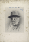 Phototype portrait of Walt Whitman, signed by Whitman and dated 1887