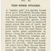 Ten-Week Stocks.