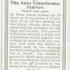 Auto Transformer Starter.