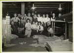 The midnight lunch hour, a group of night workers